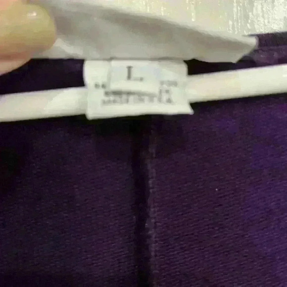 Bryn Walker Knit Dress Dolman Sleeve  Purple Lagenlook top large - Picture 2 of 6